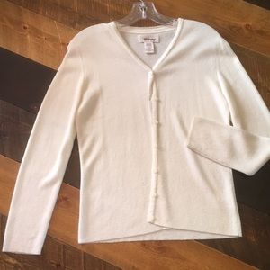 Vintage Worthington White Button Down Sweater